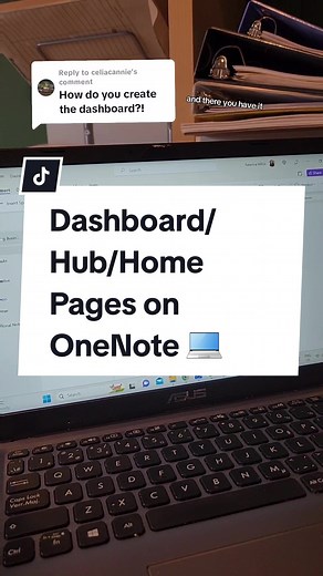 Replying to @celiacannie How to create a dashboard on OneNote?! On OneNote you won't get the data-type dashboard you would expect in Excel or in Google Sheets, instead I like to think of it as my index, hub or home page for my notebook. This can be for task or project management purposes that is simple! All you have to do is designate a section in your notebook, create headers using Canva or any other software and then from there just link each template, section or page you want in your dashboar