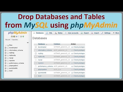 Drop Databases and Tables from MySQL Using phpMyAdmin