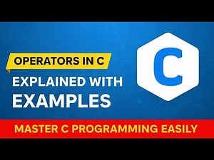 C Operators VTU first year Explained with Examples | Master C Programming Easily