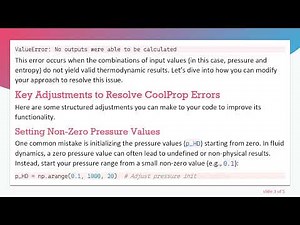 Resolving CoolProp Calculation Issues for Fluid Properties in Python