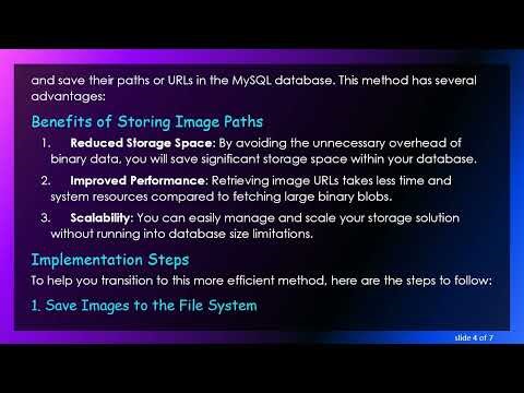 Storing Images Efficiently with MySQL Server: Tips for Python Users