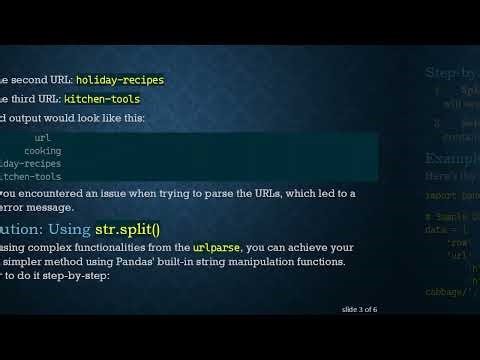 How to Parse URLs in Pandas DataFrame to Extract Specific Path Segments