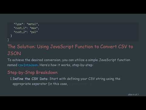 How to Easily Convert CSV to JSON Array Using JavaScript