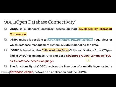 Introduction to Microsoft ODBC