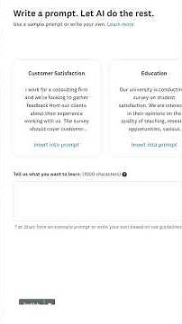 How to create a survey using AI
