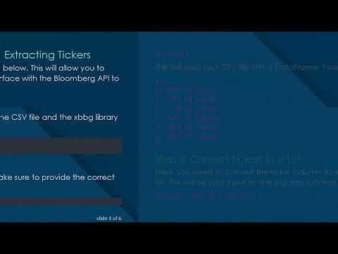 How to Pull BB Prices from a CSV List of Tickers in Python