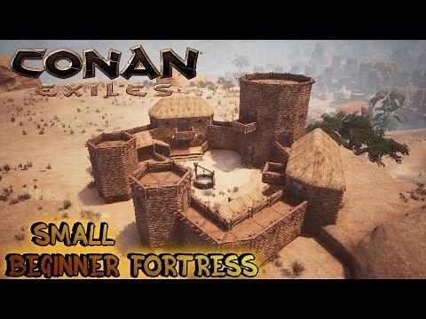 CONAN EXILES building - BEGINNER BASE [TIMELAPSE]