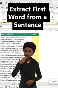38K views · 165 reactions |  Extract First Word in Excel – Two Powerful Ways!  Using TEXTBEFORE (Excel 365) =TEXTBEFORE(A1, " ")  Using REGEXEXTRACT (Excel 365 & Google Sheets) =REGEXEXTRACT(A1, "\w+")  Both formulas efficiently extract the first word, but Regex offers more flexibility! Which one do you prefer? Let me know! ⬇️ #ExcelTips #Regex #TextFunctions #Productivity  | Excel By Vikal | Facebook