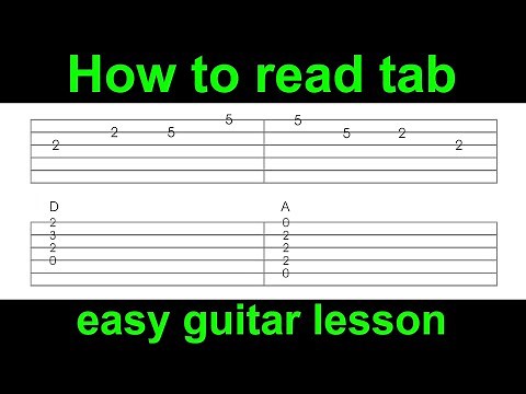 How to read guitar tabs for beginners (guitar lesson on tablature or tab)