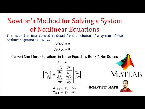 Newtons Method for Solving System of Nonlinear Equations With Explanation and Example l Derivation l
