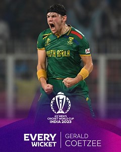 936K views · 9.2K reactions | 20 wickets in the tournament  Rewatch every single dismissal by Gerald Coetzee from his impressive #CWC23 campaign  | ICC - International Cricket Council | Facebook
