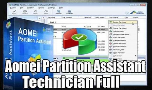 تحميل وتفعيل برنامج Aomei Partition Assistant Technician عملاق تقسيم الهارد ديسك