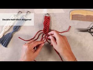 Learn how to make key ring or bag decoration in macramé