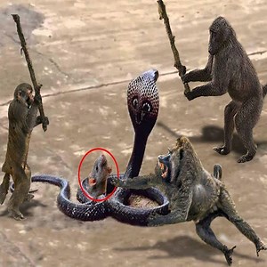 10M views · 25K reactions | Capuchin Monkey Save Mouse From Banded Krait Snake Hunt - Amazing Python vs Big Cat | HairStyle Trick | Facebook