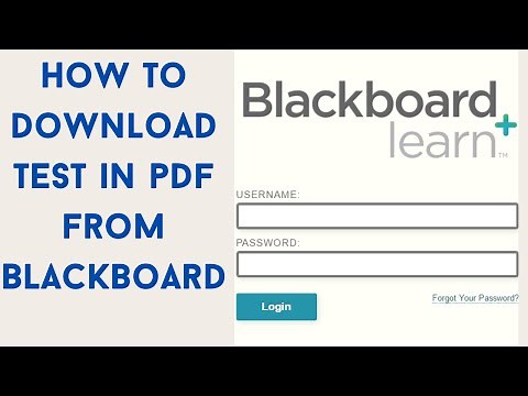 How to download test in pdf from Blackboard