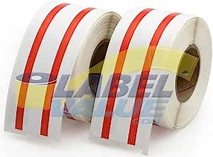 Amazon.com : File Folder Labels LV-30327, Red Stripe Dymo Compatible 130 Labels Per Roll (2 Rolls per Pack) : Office Products