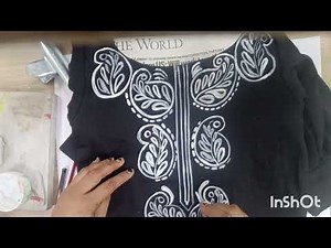 Fabric painting tutorial for beginners|simple and easy design by Ruchika Arts