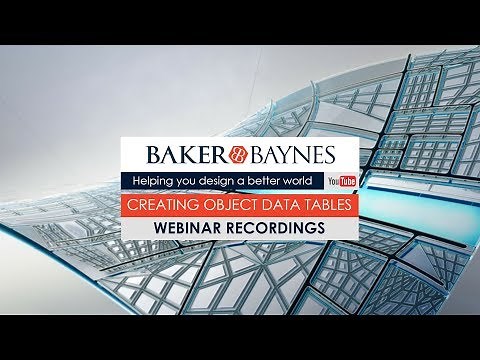 Creating Object Data Tables using Autodesk Map 3D