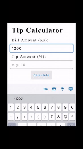 1.8K views | I’ve built a simple Tip Calculator using HTML, CSS, and JavaScript. I know it’s not much, but it was a project I built at the beginning of my journey. Hope you like it…❤️ #FrontendDevelopment #frontendprojects #JavaScriptTips #WebDev #FrontendDeveloper #CodingJourney #LearnToCode #Programmers #foryou #explore | Frontend Aesthetics | Facebook