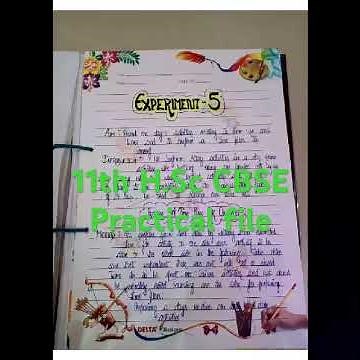 Home science practical file 11Th class #cbse #homescience