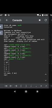 SQLPhone : SQL Interpreter