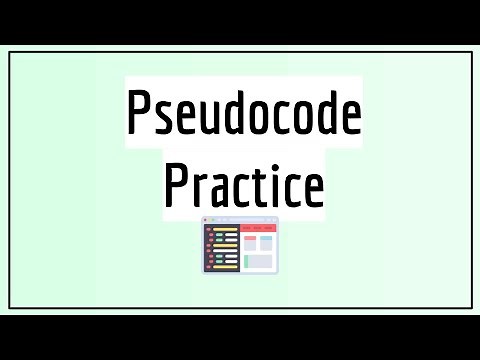 Pseudocode Practice