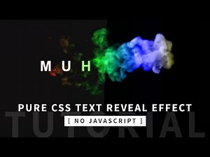 Pure CSS Text Reveal From Smoke Animation Effect | CSS Animation Tutorial | Part 1/2