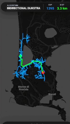 kreggscode on Instagram: "Dijkstra's algorithm applied to real-world maps #sorting #visualization #algorithm #dijkstra"