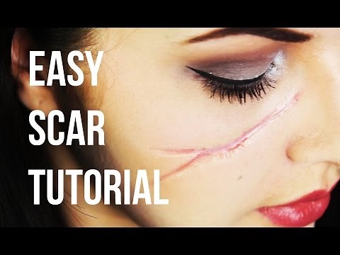 Easy Realistic Scar - SFX Makeup Tutorial