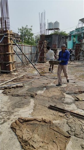 "Column Casting Work | Civil Engineering Site Work"