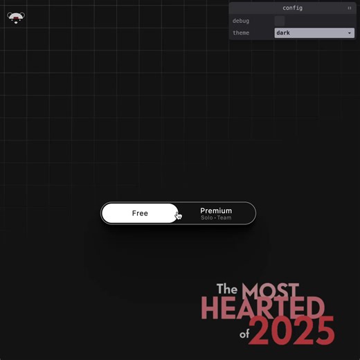 #10 on the Top Pens of 2025 is Jhey's Dynamic Toggles. These are semantic radio inputs and labels, with most of the design and interactivity in CSS. Little bonus JavaScript View Transition in use when the inputs change to morph those sizes and positions. https://codepen.io/2025/popular/pens/10