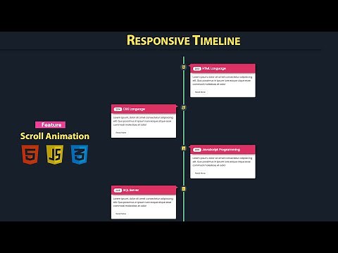 Responsive Vertical Timeline Using HTML CSS and JavaScript