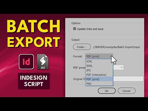 InDesign Script Batch Export