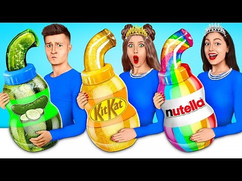 Rich vs Poor vs Giga Rich Food Challenge | Expensive & Cheap Cooking Challenge by MEGA GAME