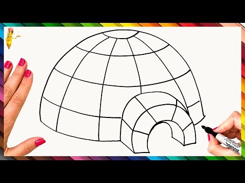 How To Draw An Igloo Step By Step 🧊 Igloo Drawing Easy