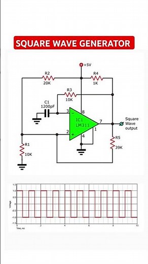 SQUARE WAVE GENERATOR #opamp #electronicseducation #electronics #electronicsrd