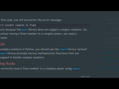 How to Raise a Float Number to Complex Power in Python
