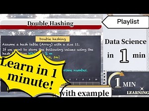 Double Hashing explained in 1 minute - Part 4 Hashing in Data structure