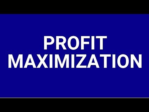 Profit maximization