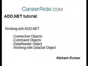 ADO.NET tutorial