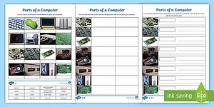 Parts of a Computer Differentiated Worksheets