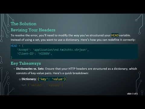 Resolving the AttributeError in Your Python Twitch API Requests