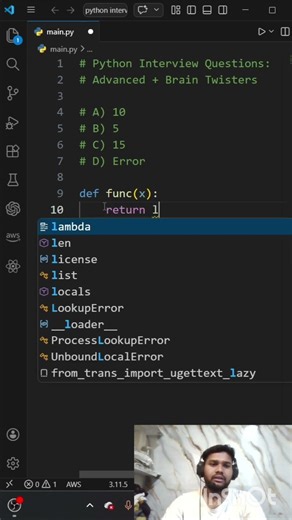 python interview questions ⁉️ for beginners ll learn python programming concepts with us. #coding