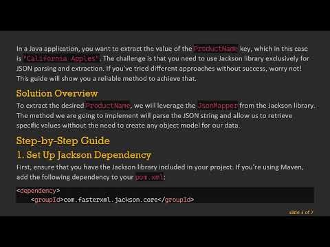 Extracting ProductName from JSON Using Jackson in Java