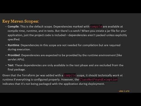 Understanding ClassNotFoundException for Compile Scope in Maven Dependency