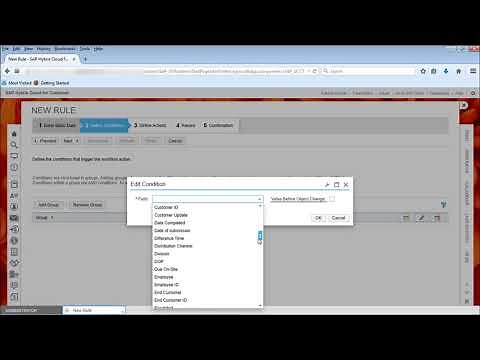 SAP C4C - Creating Workflow Rule