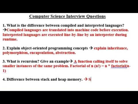 Top Computer Science Interview Questions & Answers |30 Computer Science Interview Questions & Answer