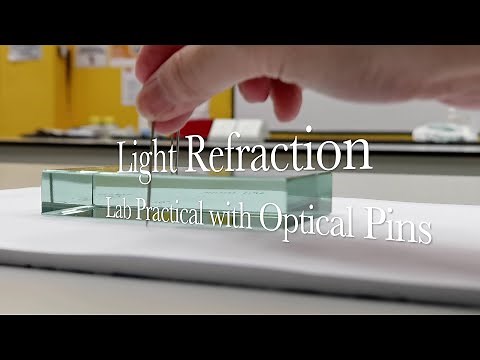 PRACTICAL: Experiment on light refraction with a glass block and optical pins - Physics Rox