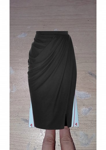 Drapery skirt pattern #sew #skirt #fblifestyle #sewingpattern #skirtpattern #fyp #fashion #design #sewingtutorial | Ulfa ZuRi