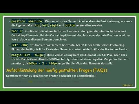 Verständnis von Absolute Positioning in CSS